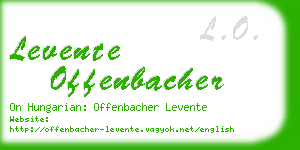 levente offenbacher business card